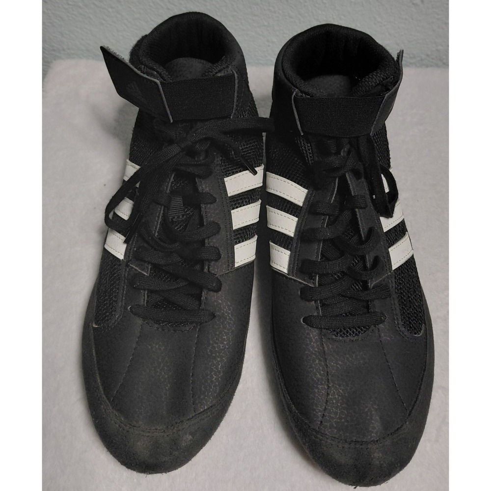 Adidas HVC 2 Wrestling Black White Men Size 7 1/2 Shoes AQ3325